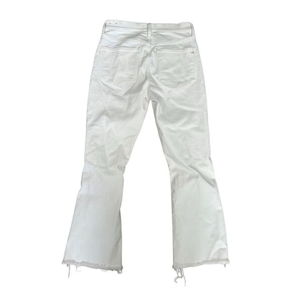 Madewell Cali Demi-Boot Jeans in Pure White: Distressed Edition Women’s 28 - Picture 3 of 11